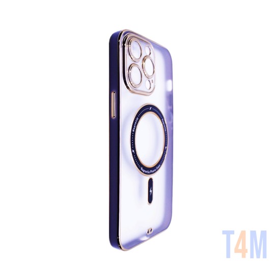 Magnetic Case with Camera Lens Q Series For Apple iPhone 14 Pro Blue